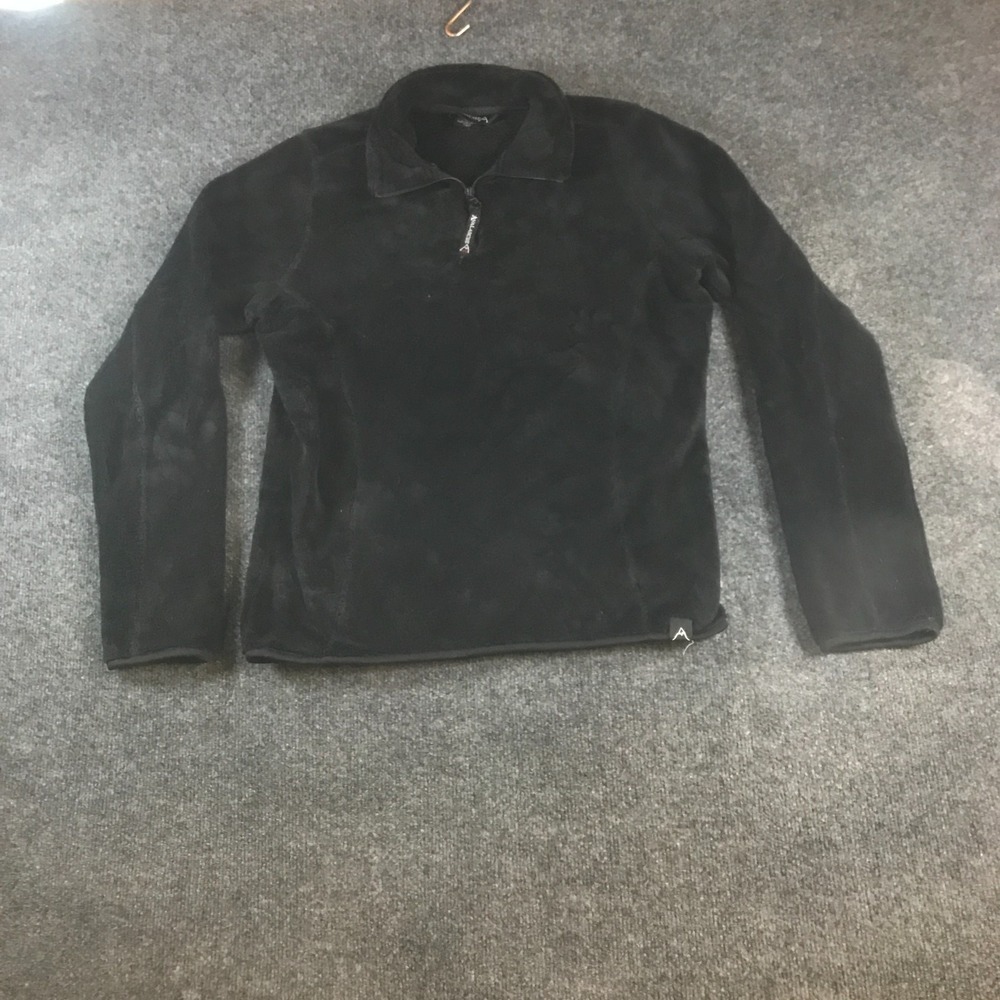 Avalanche Wear Fleece Jacket Womens Large Black 1/4 Zip Mock Neck Winter Outdoor